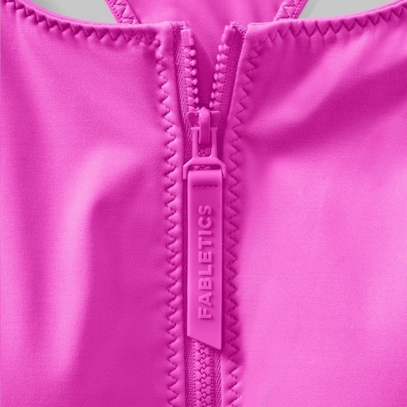 Fabletics High Tide Zip-Front One-Piece Swimsuit Sz XL - Picture 4 of 7